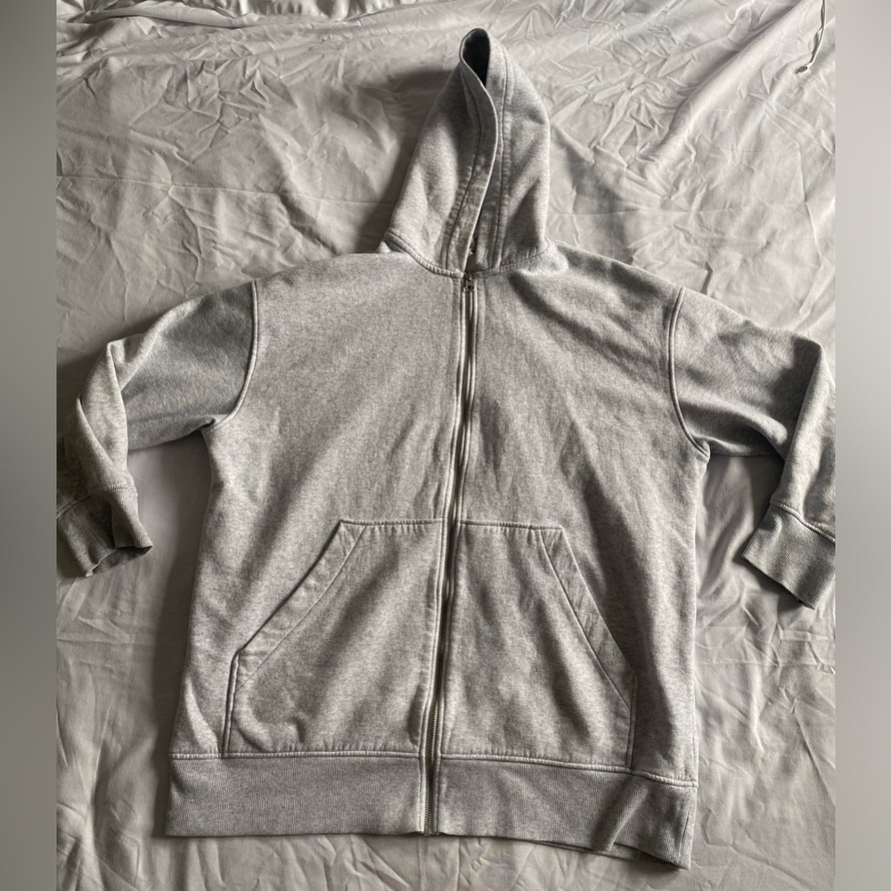 Oversized Grey Zip Up Sweater H&M